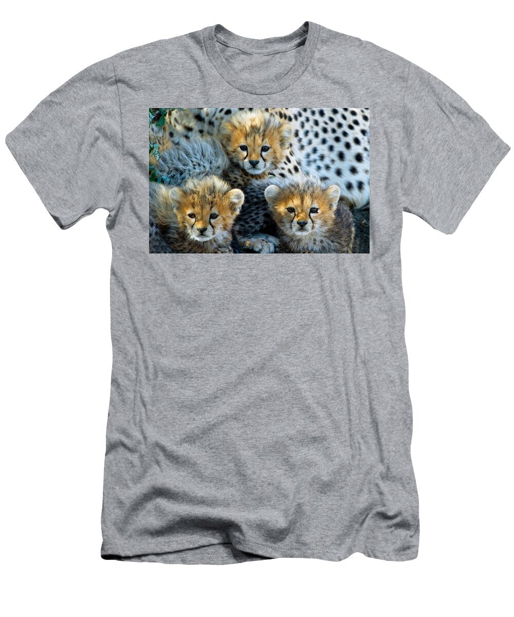 1 Close Up of Cheetah Acinonyx Jubatus Panoramic Images T-Shirt
