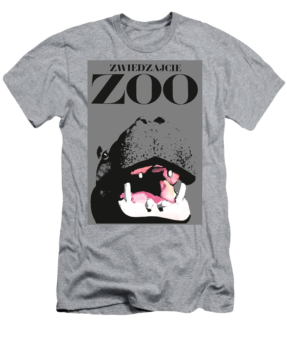 1967 Poland Zoo Hippopotamus Poster Retro Graphics T-Shirt