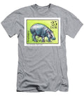 1975 East Germany Zoo Hippopotamus Postage Stamp Retro Graphics T-Shirt