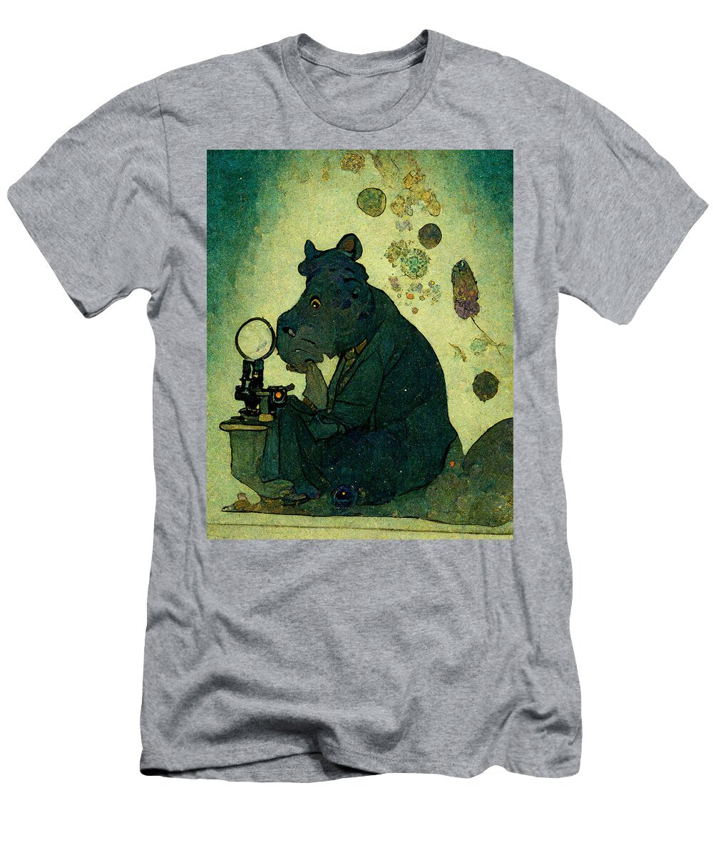 A Scientist Hippopotamus Inspecting a Sample Wi 7d5f07d9 C1b3 4dd7 Aeb6 87aa8e5a558b By a Celestial Images T-Shirt