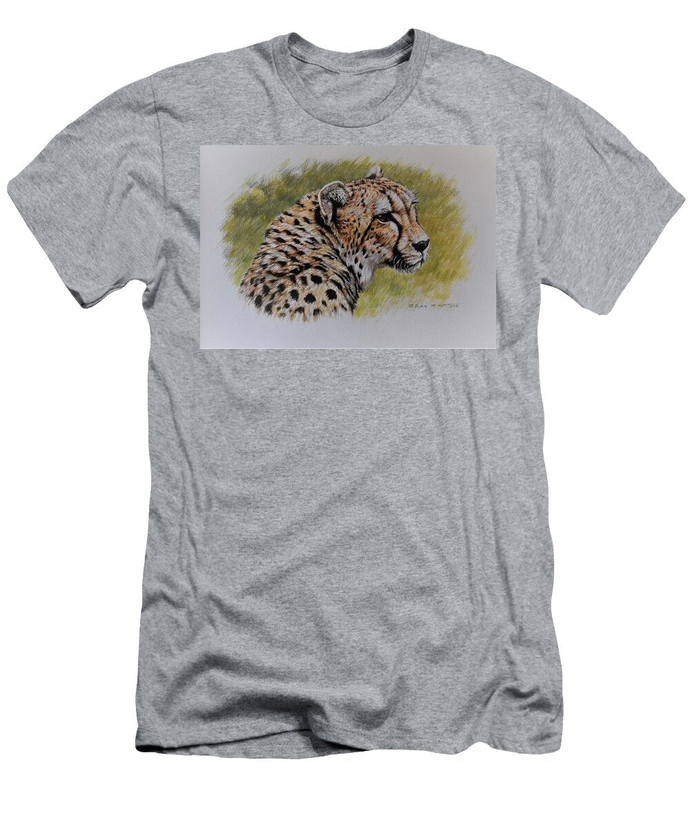 Cheetah Watercolour Portrait Alan M Hunt T-Shirt
