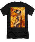 Curious Meerkat on Vibrant Background Meerkat Lookout Ethereal May Chaney T-Shirt