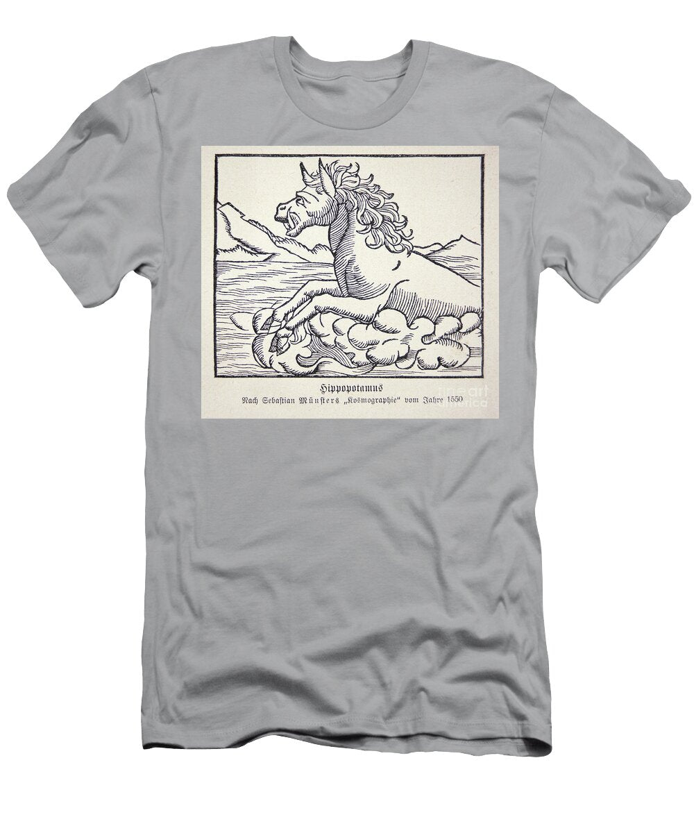 Hippopotamus From Sebastien Mnsters Cosmographie Universalis 1550 German School T-Shirt
