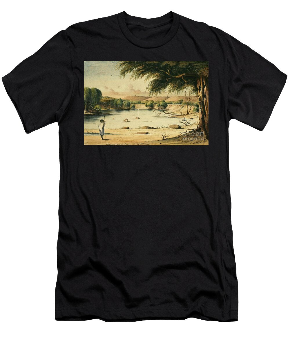 Hippopotamus Pond At the Hawash Circa 1841 2 Watercolor Rupert Kirk T-Shirt