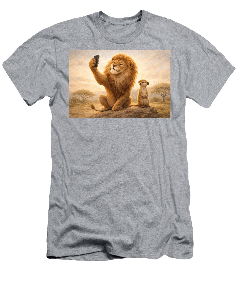Lion Takes a Selfie with Meerkat Ego Crash T-Shirt