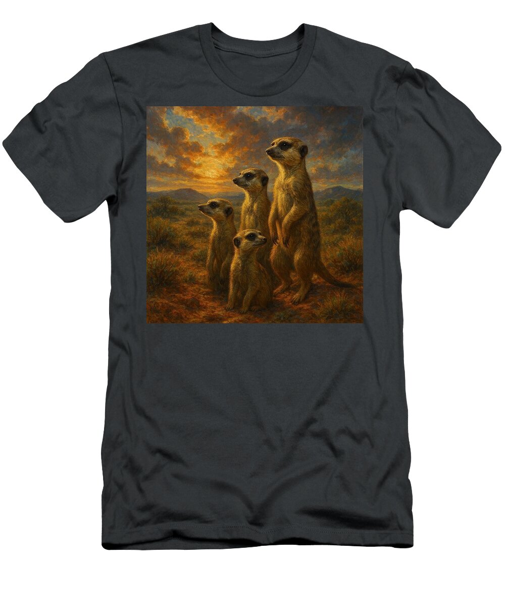 Meerkats At Sunset James Spears T-Shirt