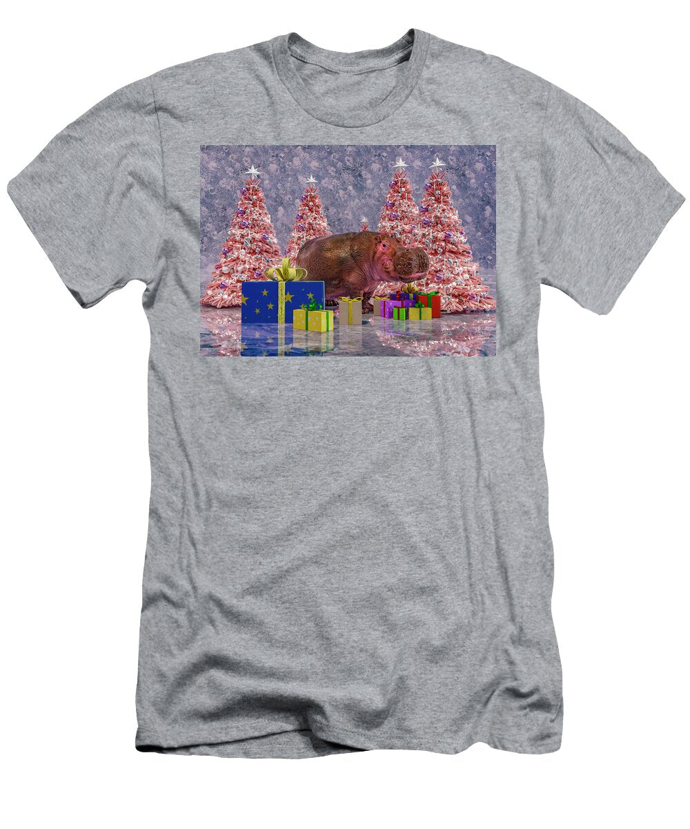 Seasons Greetings Hippo Betsy Knapp T-Shirt