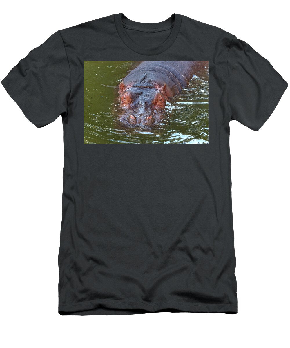 Submerged Hippo Brian Knott Forget Me Knott Photography T-Shirt