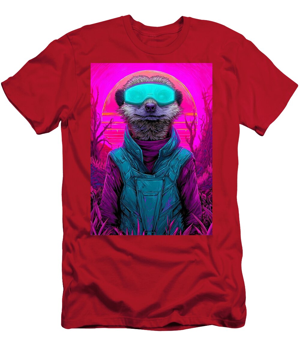 Surreal Meerkat in Futuristic Gear Meerkat Grayson Sheppard T-Shirt